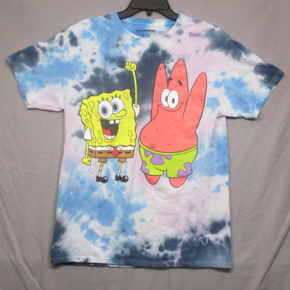 Nickelodeon Graphic‎ Print Tie Die T- Shirt Blue Women Size | S